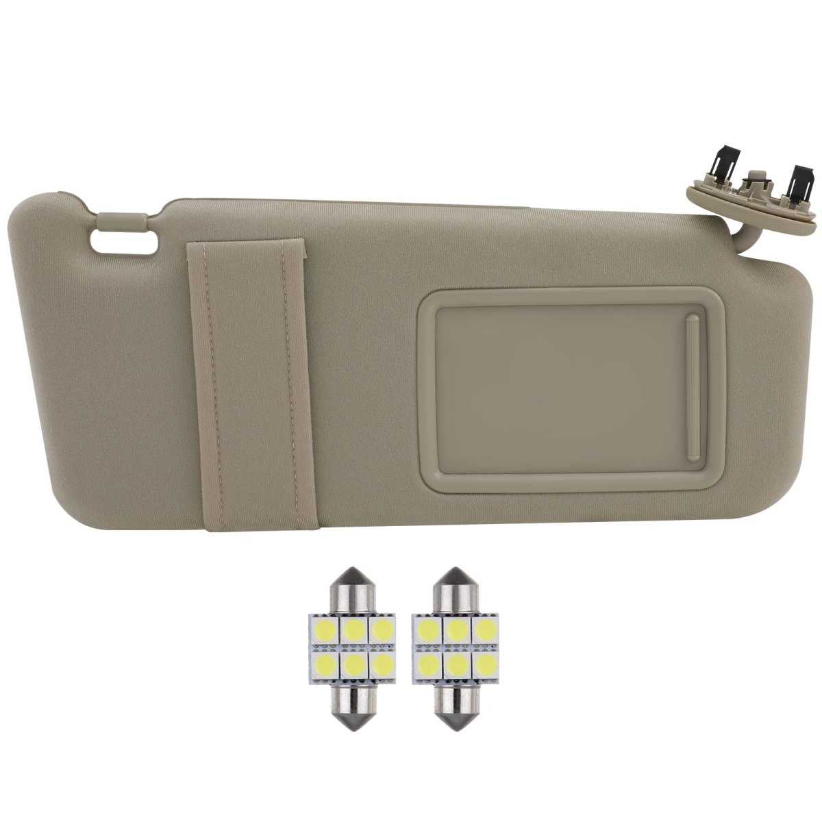 Sun Visor Fit For 2006-2011 Toyota Camry Without Sunroof Right Passenger Side Beige