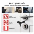 Portable Door Lock Stainless Steel Regulable Travel Entry Safety Security Latch For Home Hotel Apartment College Dorm Black