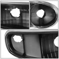 Auto Dynasty 4pcs Black Housing Clear Corner Headlight Bumper Lamps Compatible With Gmc Sierra Yukon Xl 1500 Denali Classic