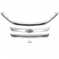 Ecotric Upper Center Lower Bumper Grille Molding Compatible With 2010-2012 Ford Fusion Ae5z8200c Be5z8200ba Ae5z8200b Front