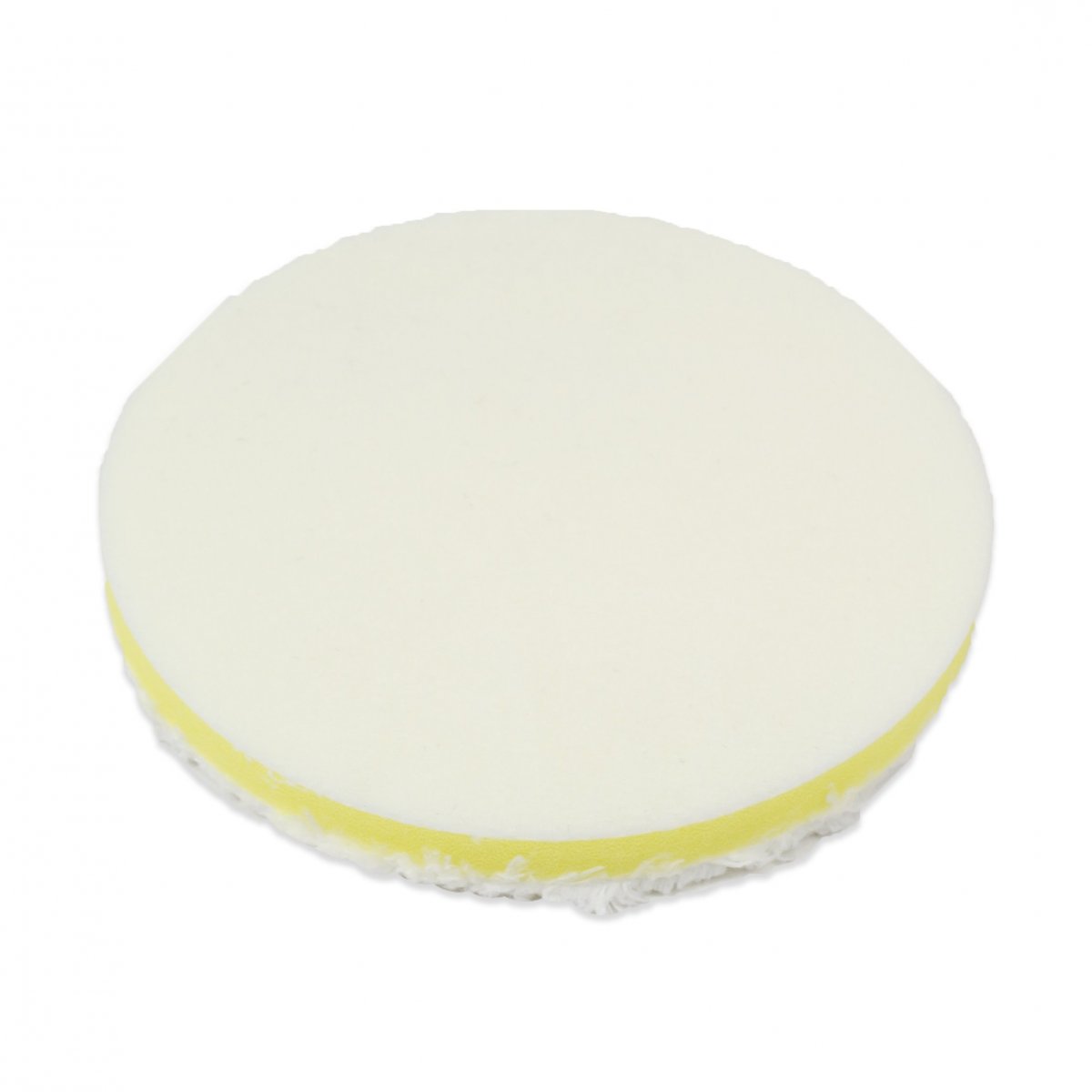 6 In Microfiber Polishing Pad Hook And Loop Yellow Medium Density Foam For Dual Action Random Orbital Rotary Tools