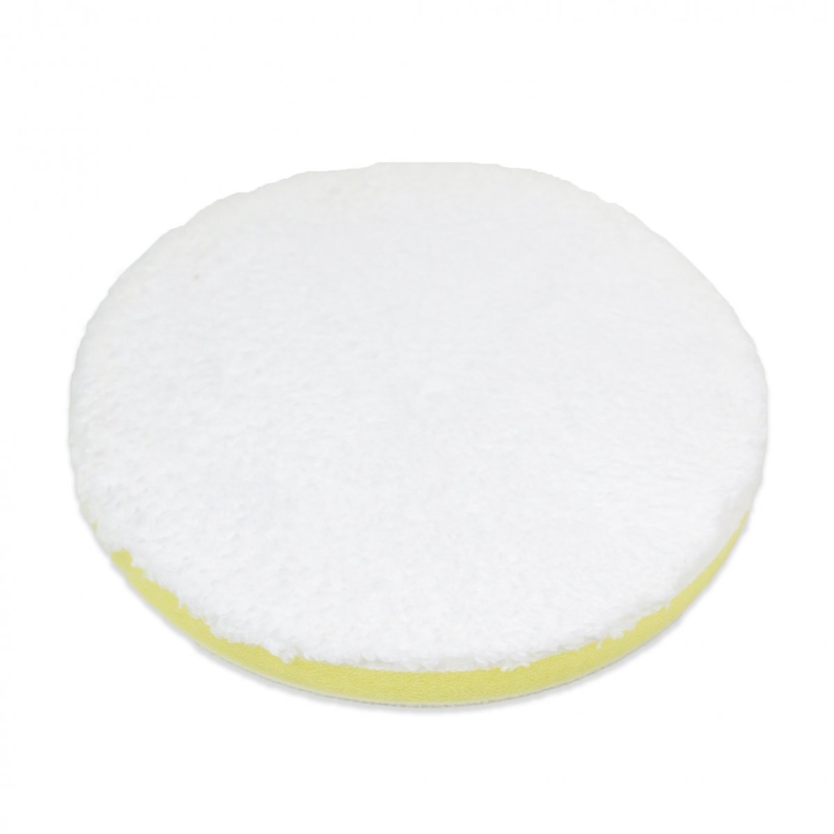 6 In Microfiber Polishing Pad Hook And Loop Yellow Medium Density Foam For Dual Action Random Orbital Rotary Tools