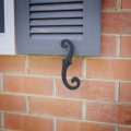 Renovators Supply Manufacturing Shutter Dog Holders 6 5 Black Aluminium Decorative S Style Hardware With Mounting Pack Of Pairs 