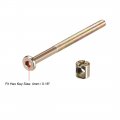 Uxcell M6 X 80mm Furniture Bolts Nut Set Hex Socket Screw With Barrel Nuts Phillips-slotted Zinc Plated 6 Sets
