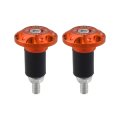 1 Pair 7 8 22mm Motorcycle Hand Grips Handlebar End Slider Caps Plugs Aluminum Alloy Orange