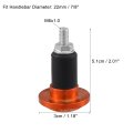 1 Pair 7 8 22mm Motorcycle Hand Grips Handlebar End Slider Caps Plugs Aluminum Alloy Orange