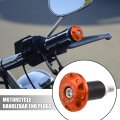 1 Pair 7 8 22mm Motorcycle Hand Grips Handlebar End Slider Caps Plugs Aluminum Alloy Orange