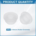 15pcs Rubber Grommets 9mm Drill Hole 6 2mm Id Top Hat Grommet Silicone Plug Gasket Wires Protection For Wiring Automotive Clear
