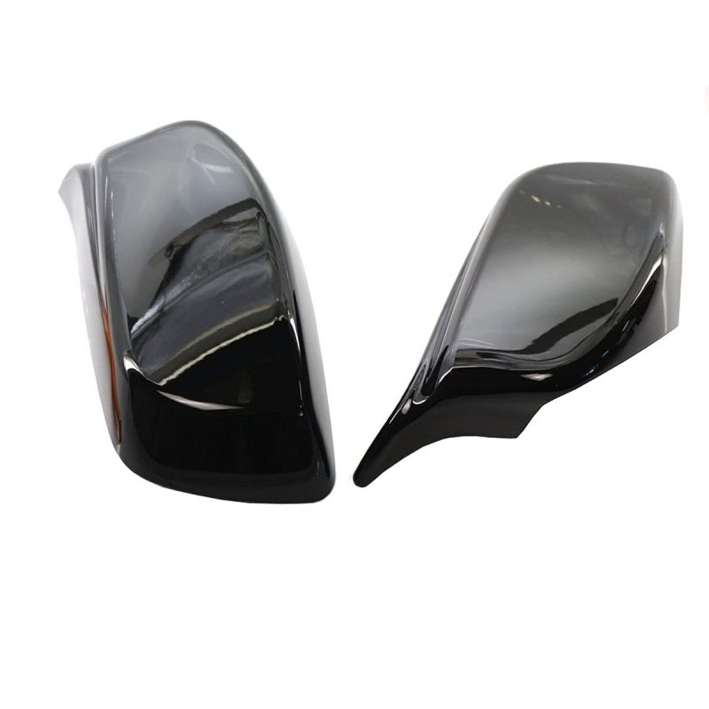 Gloss Black M Style Side Wing Mirror Cover Caps For Bmw 5 Series E60 E61 E63 E64 2003 To 2007 Pre Lci Abs Material Left And
