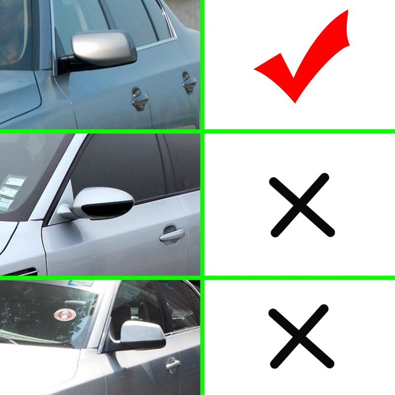 Gloss Black M Style Side Wing Mirror Cover Caps For Bmw 5 Series E60 E61 E63 E64 2003 To 2007 Pre Lci Abs Material Left And
