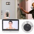 Wireless Peephole Camera 1080p 120 Degree View Nightintercom For Apartment Door 4 3 Inch Color Monitor Wifi Motion Detection