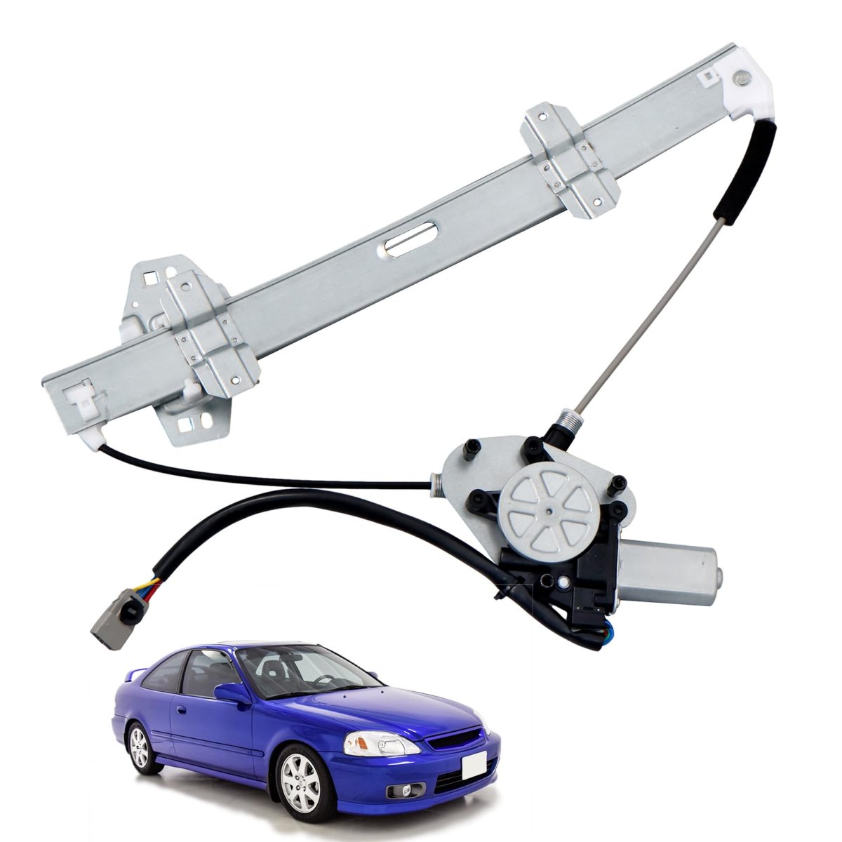 Driver Side Power Window Regulator And Motor Assembly For Civic 1996-2000 Replacement Part Number 741-734 Front Left Iron