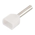 Baomain Awg 22 0 5mma Wire Copper Crimp Connector Twin Insulated Ferrule Pin Cord End Terminal Te0508 White Pack Of 1000 