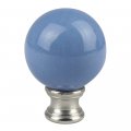 Urbanest Ceramic Ball Lamp Finial 2-inch Tall Light Blue 