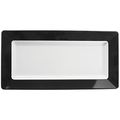White Serving Tray With Black Rim Melamine 17 2 L X 8 3 4 W 1 H 