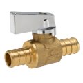 Recpro 1 2 Pex Shut Off Valve Brass Fitting Inline Water Control Barb X Chrome Handle Leak Proof For Rv Camper Marine Plumbing 