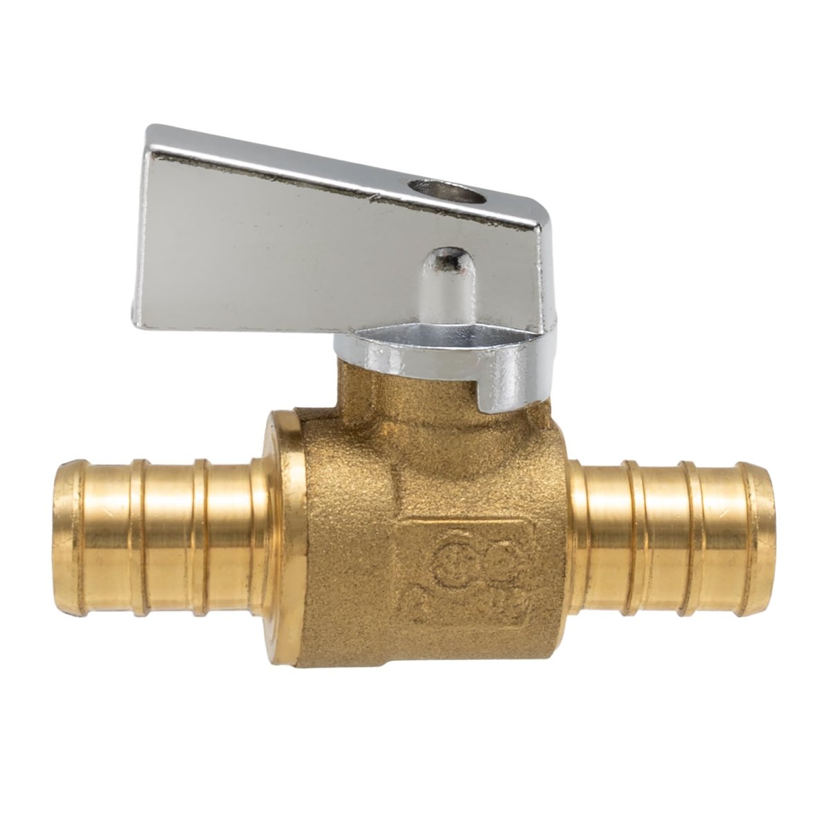 Recpro 1 2 Pex Shut Off Valve Brass Fitting Inline Water Control Barb X Chrome Handle Leak Proof For Rv Camper Marine Plumbing