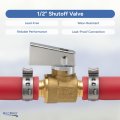 Recpro 1 2 Pex Shut Off Valve Brass Fitting Inline Water Control Barb X Chrome Handle Leak Proof For Rv Camper Marine Plumbing