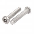 Uxcell M8x50mm 304 Stainless Steel Button Head Torx Security Machine Screws 4pcs