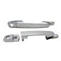 Front Exterior Door Handle Pair For Hyundai Accent 2006 2007 2008 2009 2010 2011 Chrome With Key Hole Driver And Passenger Side 
