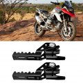 Motorcycle Front Footrest Foot Pegs Parts Accessory Fit For Bmw R1200gs 2013-2017 Black