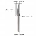 Uxcell Diamond Burrs Grinding Drill Bits For Carving Rotary Tool 1 4-inch Shank 6mm Pointed 150 Grit 10 Pcs