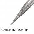 Uxcell Diamond Burrs Grinding Drill Bits For Carving Rotary Tool 1 4-inch Shank 6mm Pointed 150 Grit 10 Pcs