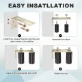 Slide Gate Guide Roller Kit 2 Set 1 97 In Dia Nylon Rollers With L Rear Post Bracket Adjustable Sliding Hardware For Barn And