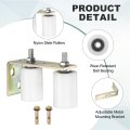 Slide Gate Guide Roller Kit 2 Set 1 97 In Dia Nylon Rollers With L Rear Post Bracket Adjustable Sliding Hardware For Barn And