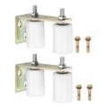 2 Set Slide Gate Guide Roller 76 L-rear Post Bracket Nylons Adjustable Sliding Hardware Roller Kit For Grates Barn Rolling Door 