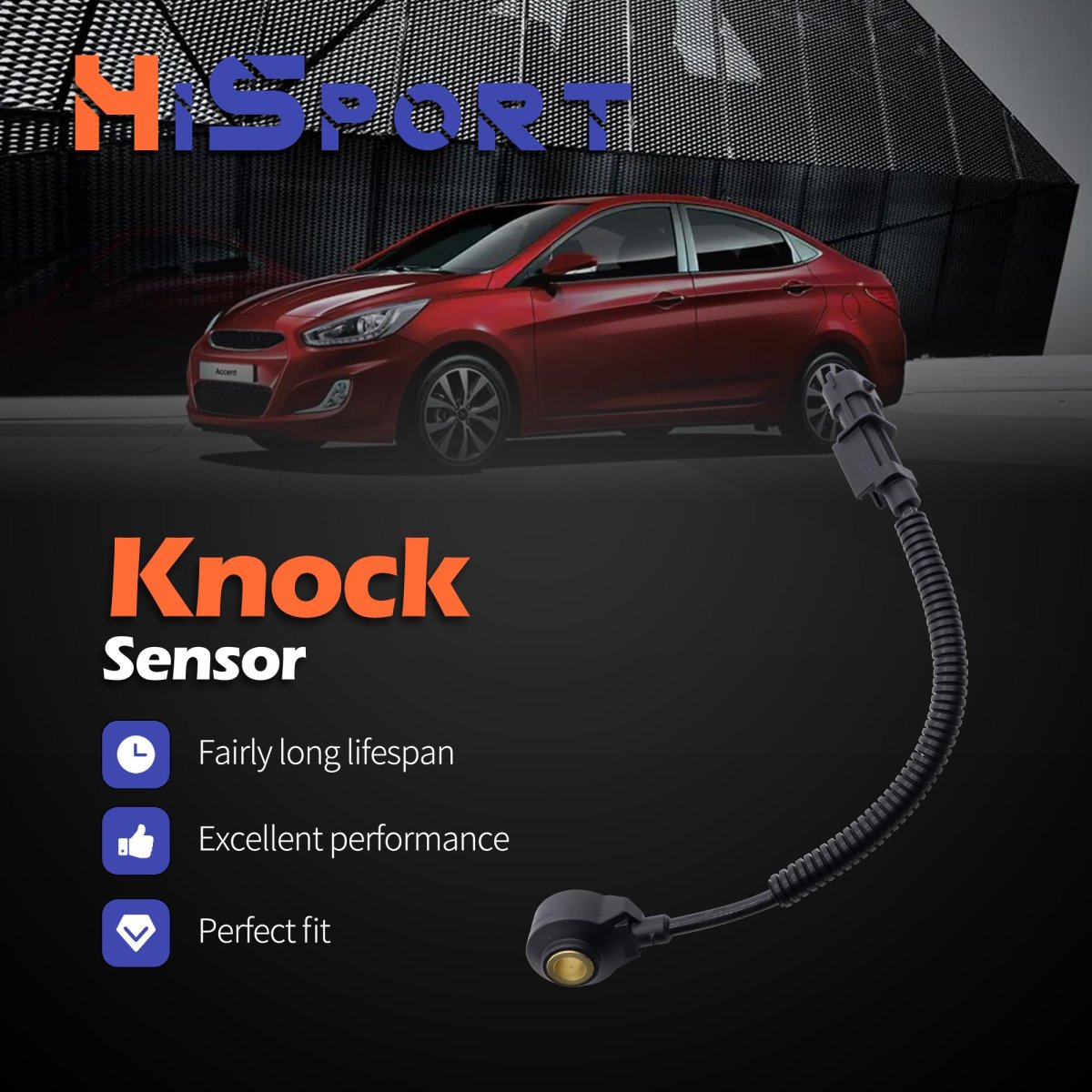 Knock Detonation Sensor 3925026900 For Hyundai Accent 1 6l 2006 To 21 Kia Rio And Rio5 1 2011 Replaces Ks298 392522687k
