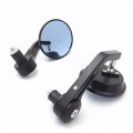 Smt-black 2pcs Adjustable Heavy Duty Round Street Bike Bar End Mirrors 7 8 Compatible With Bmw Suzuki Yamaha Kawasaki Buell