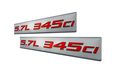2x Pair Set 5 7l 345ci Red On Silver Highly Polished Real Aluminum Emblems Of 2