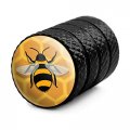 Bee On Honeycomb Tire Rim Wheel Aluminum Valve Stem Caps