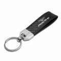 Ipick Image Made For Ford Mustang Mach-e Real Carbon Fiber Leather Key Chain With Black Stitching