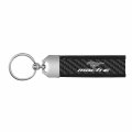 Ipick Image Made For Ford Mustang Mach-e Real Carbon Fiber Leather Key Chain With Black Stitching