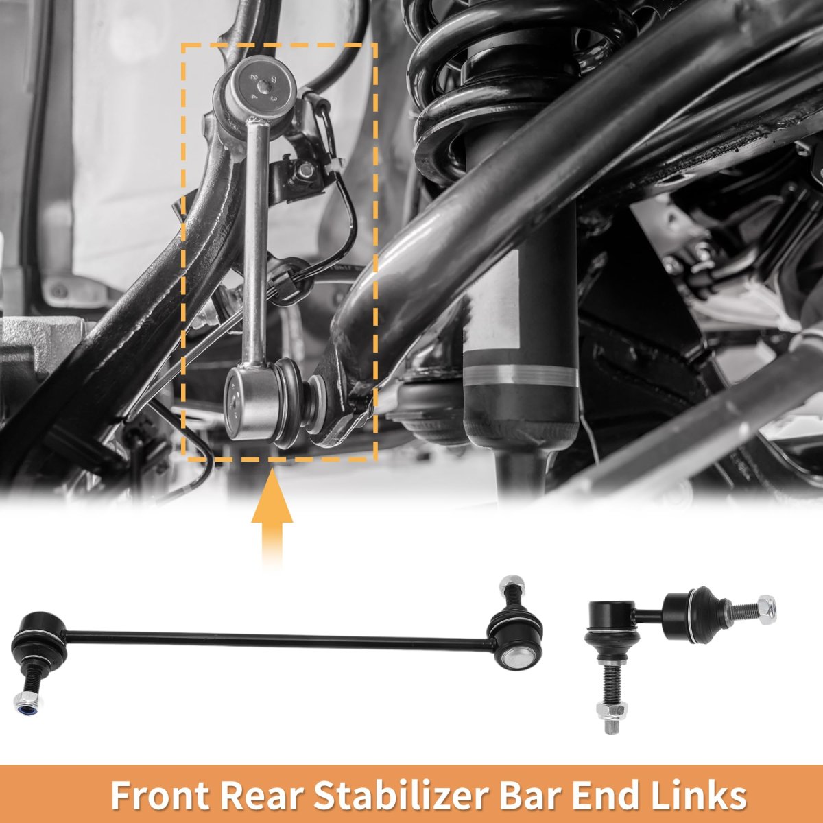 4pcs Front Rear Sway Bar Links Stabilizer Link Kit Ford Focus 2012-2014 For C-max 2013-2018 Suspension No K750554 K750465