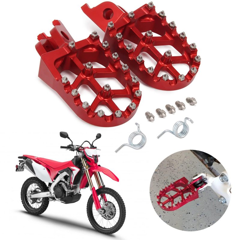 Jfg Racing Dirt Bike Foot Pegs Motorcyclepegs Foot Pedals Rests Cnc For Crf150r 07-23 Crf250r 04-23 Crf450r 02-23 Crf250l 12-21