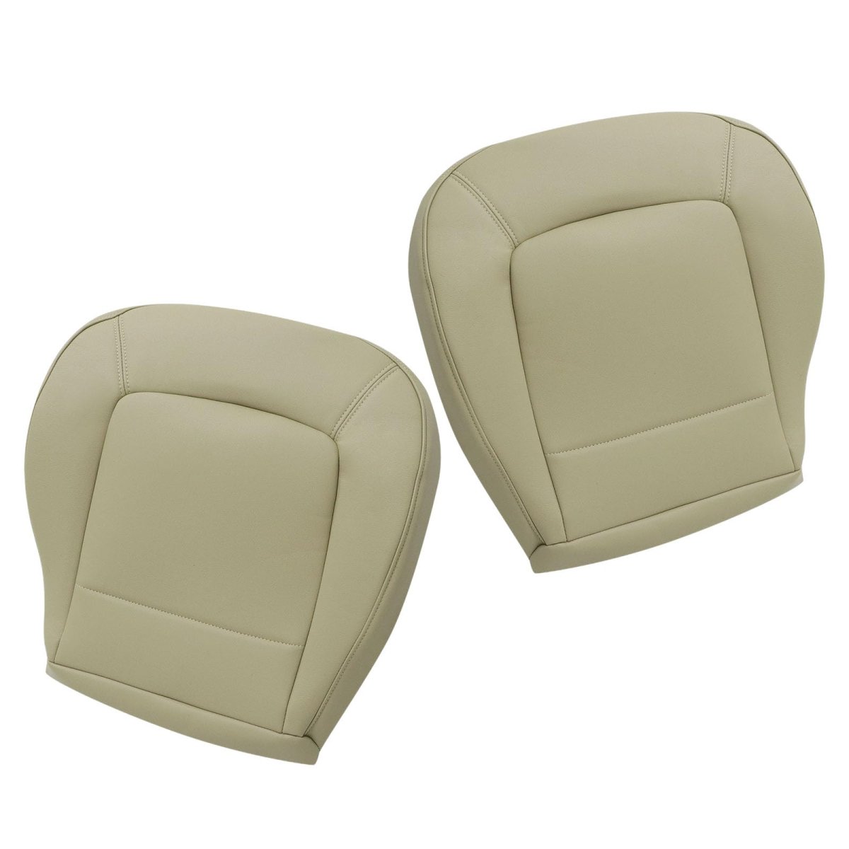 Front Bottom Seat Covers For Volkswagen Beetle 1998 2010 Beige Microfiber Leather Waterproof Direct Replacement Driver And
