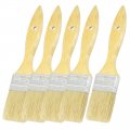 Uxcell Furniture Painting Bristle Hair Wooden Handle Paint Brush 1 5 Inch Wide 5pcs 