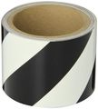Brady 76431 5 Yd Length X 3 Width B-324 Self-stick Polyester Black And Phosphorescent Glow-in-the-dark Alternating Diagonal 