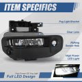 Auto Dynasty Full Led Lighting Front Bumper Driving Fog Light Lamps With Switch And Bezels Compatible Ram 1500 19-24 Driver