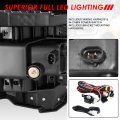 Auto Dynasty Full Led Lighting Front Bumper Driving Fog Light Lamps With Switch And Bezels Compatible Ram 1500 19-24 Driver