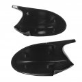 Side Mirror Cover Backup Case Glossy Black Abs Plastic Pair Rear View Cap Protective Fit For E90 E91 E92 E93