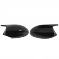 Side Mirror Cover Backup Case Glossy Black Abs Plastic Pair Rear View Cap Protective Fit For E90 E91 E92 E93