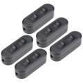 Uxcell Inline Cord Switch Ac 250v 6a Duplex On-off Feed-through Rocker For Bedroom Table Lamp Desk Light Pack Of 5