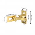 Uxcell Flip Door Latch 28x15mm Gate Brass Bar Hasp Sliding Lock For Cabinet Window Gold Tone