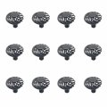 Susenya Cabinet Knobs 12-pack Drawer Birdcage Door 1 8x1 6 Dxh Iron Matte Black Hollow Shape 
