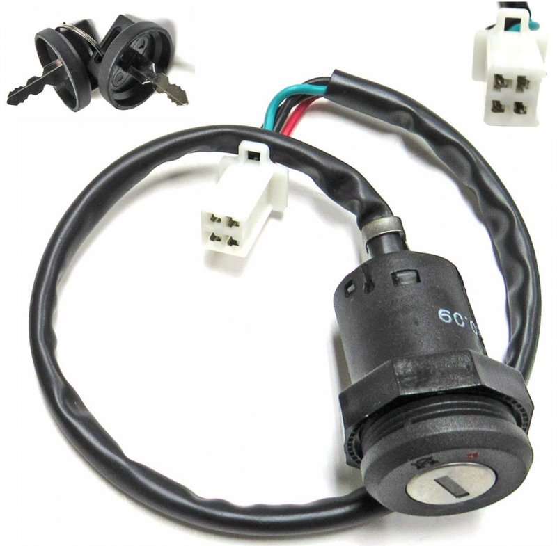 Tao Atv Quad 4 Wire Threaded Ignition Switch Ata110d D1 F F1 Ata125d Ata135d