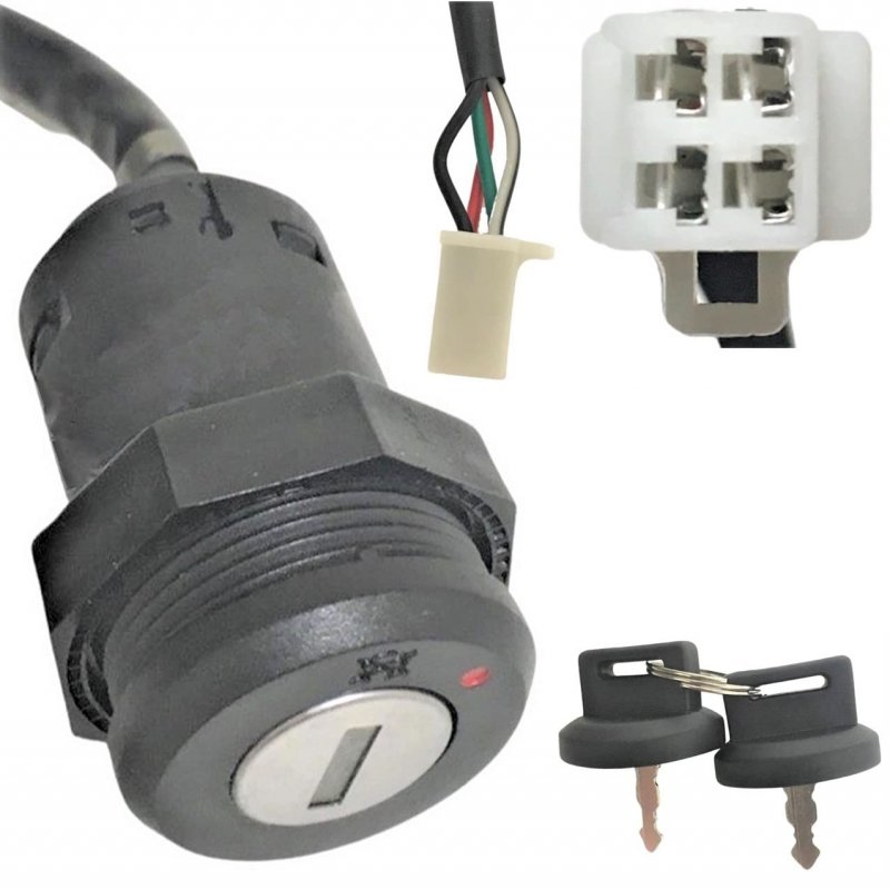 Tao Atv Quad 4 Wire Threaded Ignition Switch Ata110d D1 F F1 Ata125d Ata135d